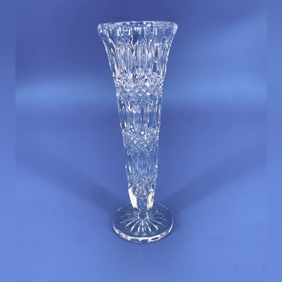 Accents Vintage West Germany Vase Genuine Hand Cut Lead Crystal Vase Golden Crown E R Poshmark